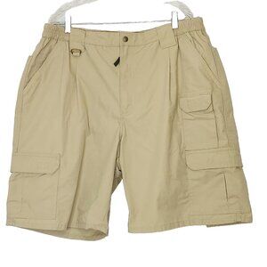 Propper Tactical Cargo Shorts 44 Stretch Khaki Tan Hiking Ripstop Elastic Sides